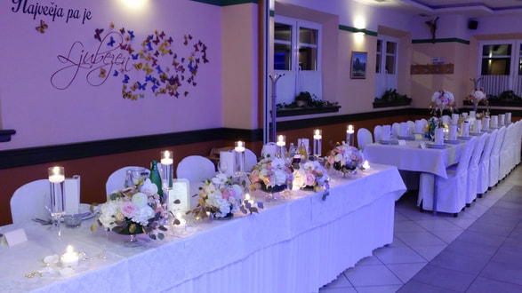 Poroke, obletnice, zabave za zaključene družbe do 150 oseb